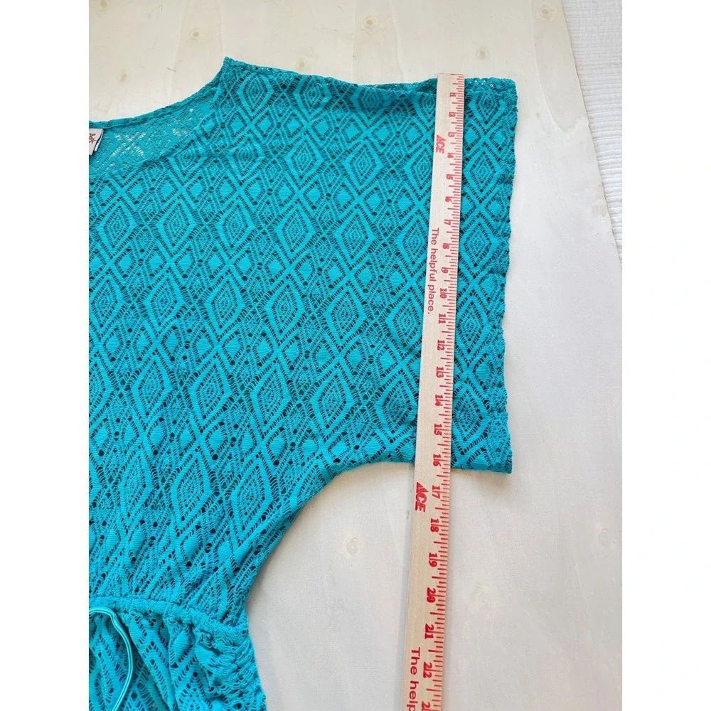 Luli Fama Miami South Beach Dress S Aruba Blue Swimsuit Cover Blue crochet
